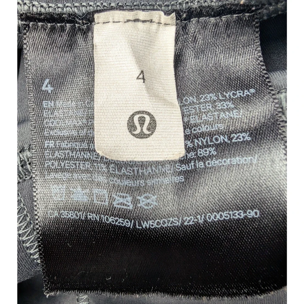 Lululemon Wunder Train Leggings Womens 4 Diamond Dye Gray Athleisure Workout Gym